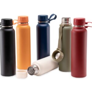 Garrafa térmica com infusor de bebidas